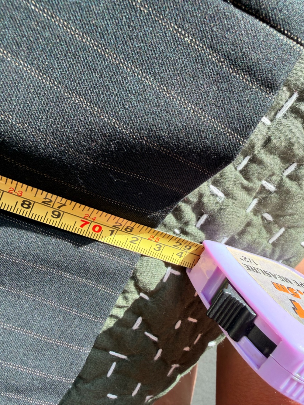 Ganni Black Pinstripe Blazer with Gold-Tone Buttons - Picture 12 of 12